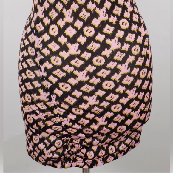 additional listing  Louis Vuitton Blurred Monogram Ruched  Mini Dress- sale - Picture 12 of 15